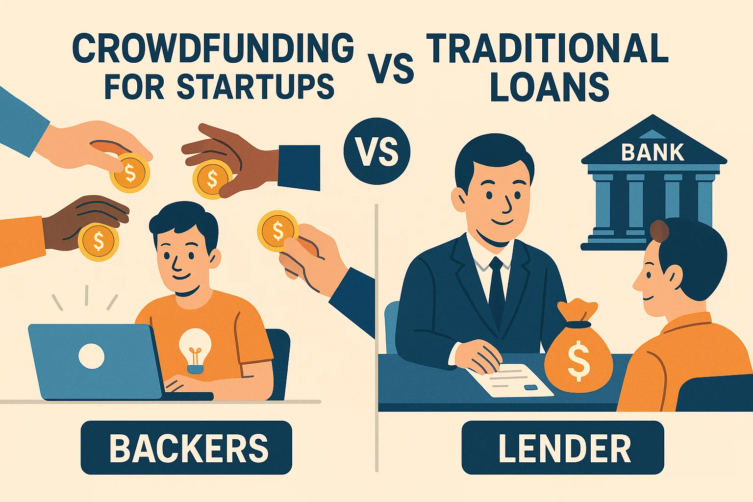 Crowdfunding vs Traditional Loans for Startups Thumbnail