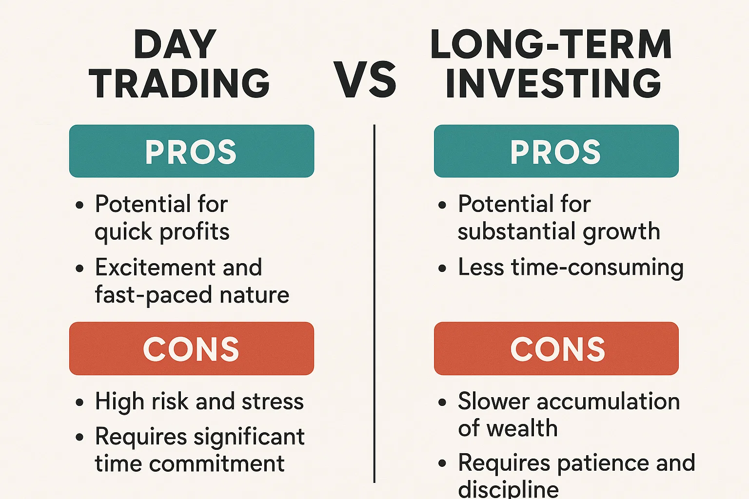 Day Trading vs Long-Term Investing: Pros & Cons Thumbnail